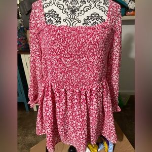 Beautiful smocked Torrid Pink top sz 2 NWT